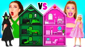 Строим Удивительный Кукольный Домик Барби vs Злая Челлендж # Смешные Моменты от Fun Challenge