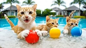 Собака-герой спасает маму-кошку и котят от нападения гигантского сома!🐶🐱🐟