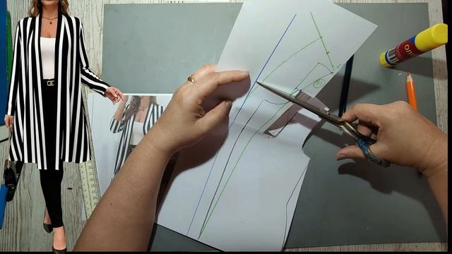Моделирование. Кардиган, который стройнит всех. Выкройка № 2115. смотреть онлайн