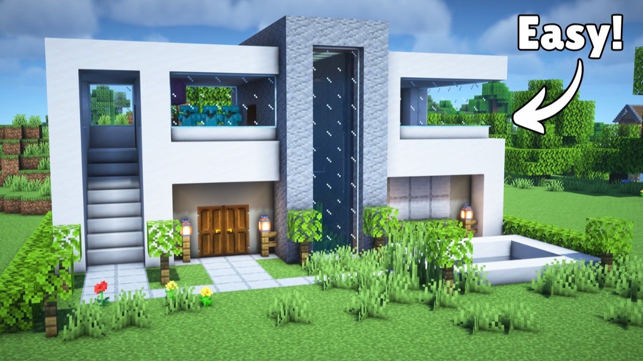 Урок по созданию современного дома в Майнкрафте! Minecraft новые видео