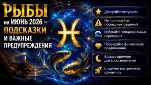 РЫБЫ на ИЮНЬ 2026 — Подсказки и важные предупреждения