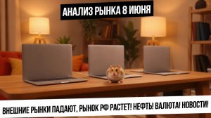 Анализ рынка 8 июня. Внешние рынки падают, нефть растет! Сможет ли это российскому рынку?