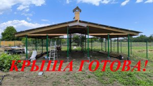 № 23 Чуть не запорол молодого кабанчика, крыша на сарае готова