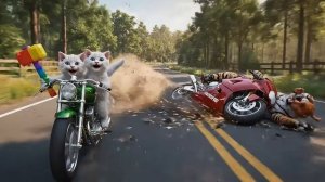 Крошечные коты водят мультяшные машинки 🚗😸 #Веселая детская история о животных