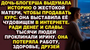 Истории из жизни|Она растила дочь одна, а та назвала её мегерой при миллионах ради денег|Аудио расск