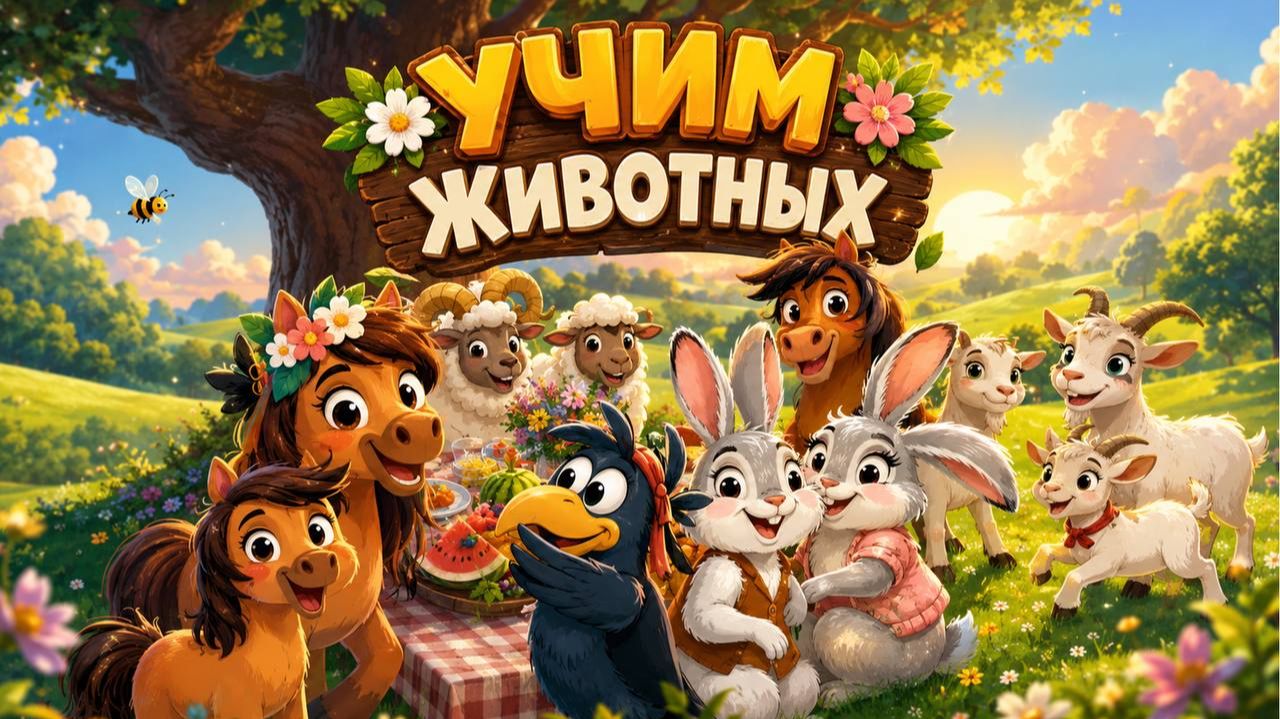 Развивающие мультики! Учим животных 🐴 Мультики для детей 🌞 Как говорят животные🦔