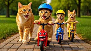 Мама-кошка подстригает шерсть на ферме и делает тигровую шапку для котят дома🐾🎩🐯