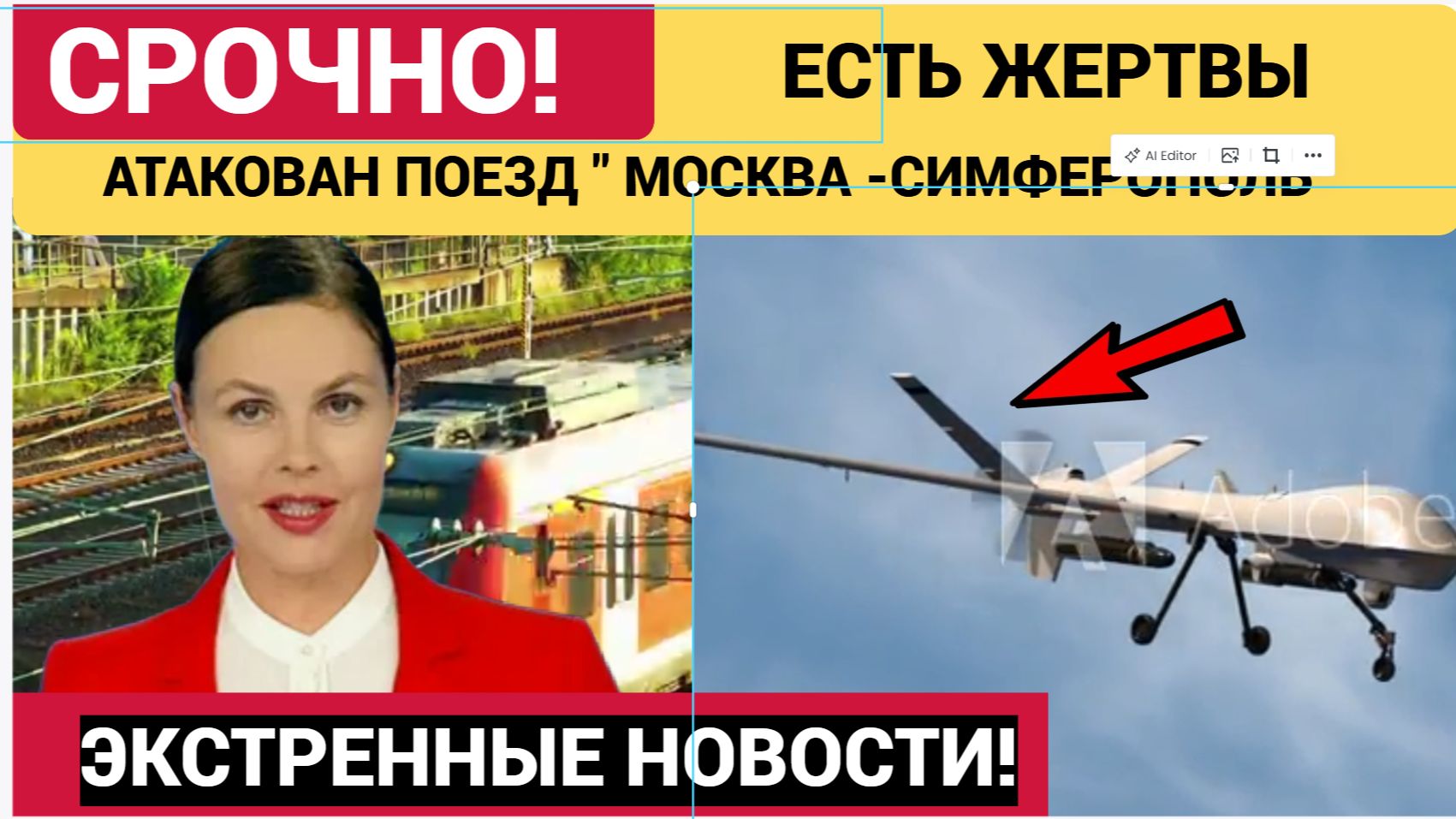 ВСУ атаковали в Крыму пассажирский поезд «Москва — Симферополь». Есть погибший смотреть онлайн