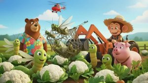 ОБЕЗЬЯНА-ФЕРМЕР ЧИНИТ ТРАКТОР 🐒🚜 СМЕШНАЯ ОБЕЗЬЯНА УПРАВЛЯЕТ КРАНОМ, ПЕРЕВОЗИТ КОРОВ, КУР И СВИНЕЙ