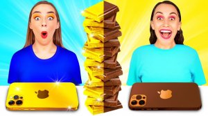 Челлендж. Шоколадная Еда vs Настоящая еда от DaRaDa Challenge