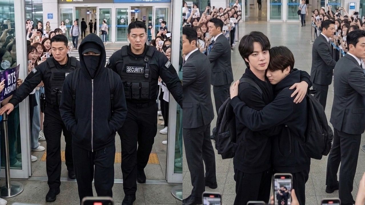 Фанаты BTS плачут! Джин лично встретил Чонгука в аэропорту Инчхон, что случилось смотреть онлайн