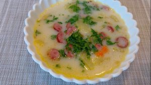 Сырный Суп с Охотничьими  Колбасками