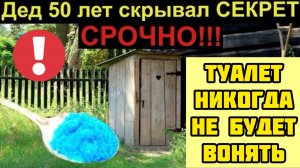 Туалет никогда не будет вонять! Дед 50 лет скрывал секрет!