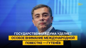 Государственная Дума уделяет особое внимание международной повестке — Гутенёв