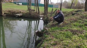 Мормышинг.На пожарном водоёме тоже есть рыба.