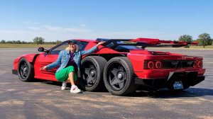 СУПЕРКАР БЛОНДИ | Шестиколёсная Ferrari Testarossa: уникальный F6 от Gas Monkey Garage