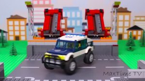 Эксперименты LEGO Мусоровоз, Полиция, Бульдозер и Гоночная машина! 🚜🚨