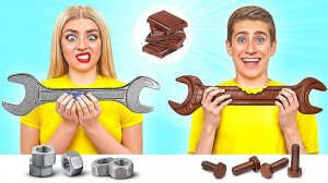Челлендж. Шоколадная Еда vs Настоящая еда # Смешные Cитуации от Funny DO Challenge