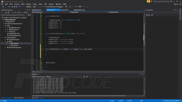 C++ 3D Game Tutorial 10 Creating 3D Engine - Transform Matrix смотреть онлайн