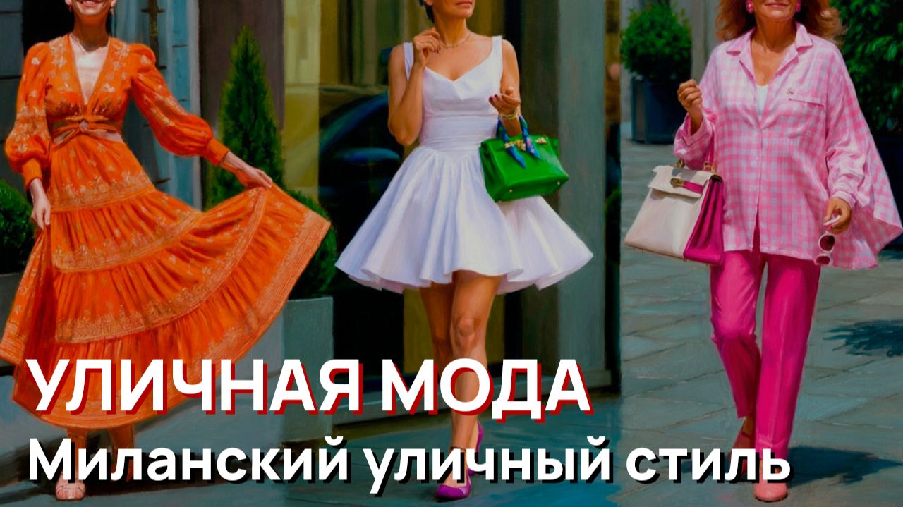 Уличная мода - Миланский уличный стиль Лето 2026. Вдохновляющие образы и красивые цвета смотреть онлайн