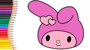 Как нарисовать МАЙ МЕЛОДИ Учимся рисовать MY MELODY Рисуем Май Мелоди Из Хэллоу Китти