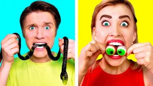 Мармеладная Еда против Обычной Еды Челлендж # Смешные Моменты от Ideas4Fun Challenge