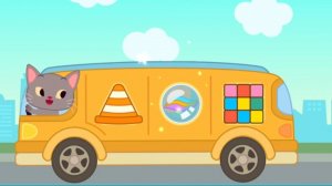 Развивающий Мультик Котик собирает разноцветные фигурки|Мультфильм-Игра для Детей и Малышей