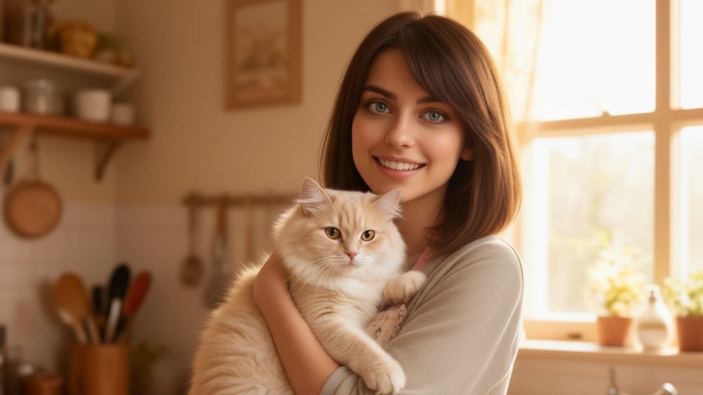 Кот на голове:)