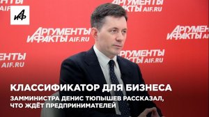 Классификатор для бизнеса. Замминистра Денис Тюпышев рассказал, что ждёт предпринимателей