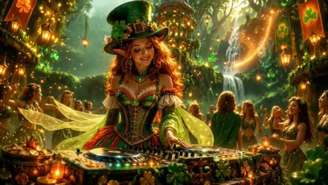 Emerald Clover 🍀 Celtic Techno & Leprechaun Forest Festival