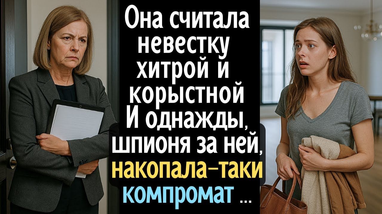 ОНА считала невестку хитрой и корыстной ... И однажды, шпионя за ней, накопала-таки #компромат#... смотреть онлайн