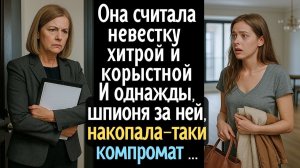 ОНА считала невестку хитрой и корыстной ... И однажды, шпионя за ней, накопала-таки #компромат#...