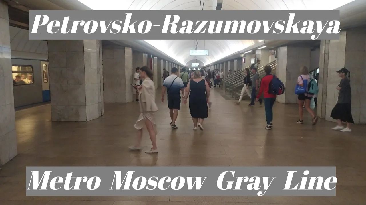Станция метро Петровско-Разумовская интерьер, поезда, пассажиры Москва,  Фрагмент 18