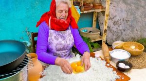 ДЕРЕВЕНСКАЯ ЕДА АСМР Моя 83-летняя бабушка готовит макароны Вкусная домашняя еда и рецепты
