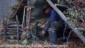 Как мы с вами строили секретное убежище в осеннем лесу 🌲🏕️