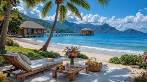 ШУМ МОРЯ И ТРОПИЧЕСКАЯ АТМОСФЕРА 🌴🌊 ДЛЯ ОТДЫХА, РЕЛАКСА И СПОКОЙСТВИЯ