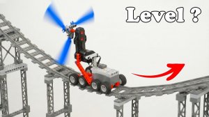Вызов LEGO Пропеллерный поезд по изогнутой трассе #Умное Лего