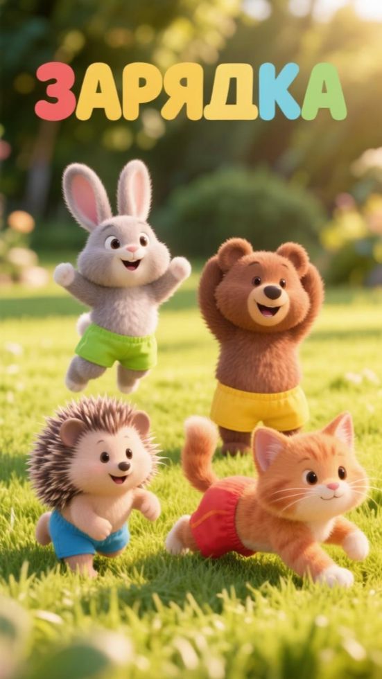 Утренняя зарядка-разминка для детей 🦔 Малыши будут в восторге!