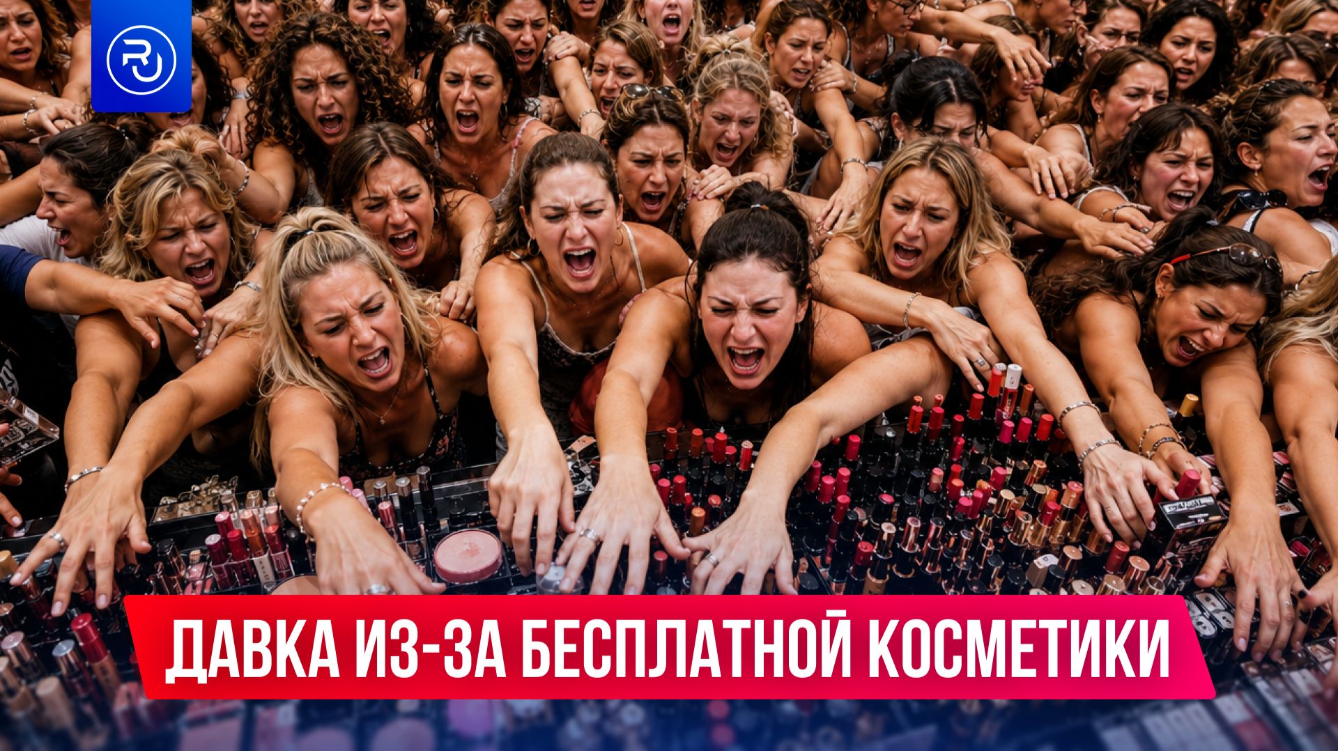 Давка на Арбате из-за бесплатной косметики смотреть онлайн