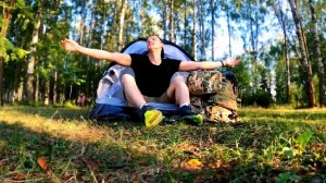 Одиночный поход в России с палаткой. Финский залив, лес, озеро, пррода.