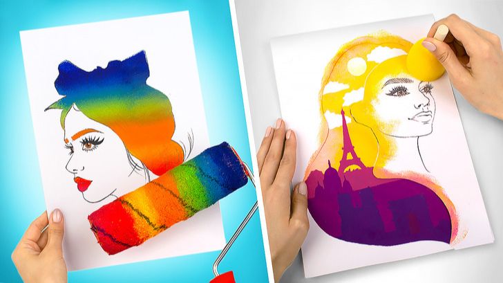 Эти техники раскрашивания выглядят как магия 😱🎨 смотреть онлайн