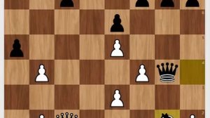 Белые имеют лишнюю пешек и готовы выиграть ещё пешку, однако чёрные гениально побеждают, не каждый н