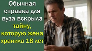 Обычная справка для вуза вскрыла тайну, которую жена хранила 18 лет