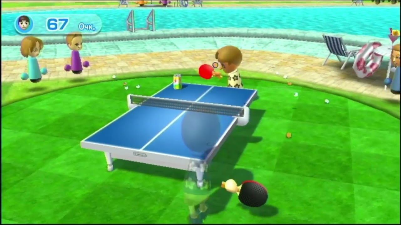 Wii Sports Resort Настольный Теннис Возврат - Испытание 2 Штампа