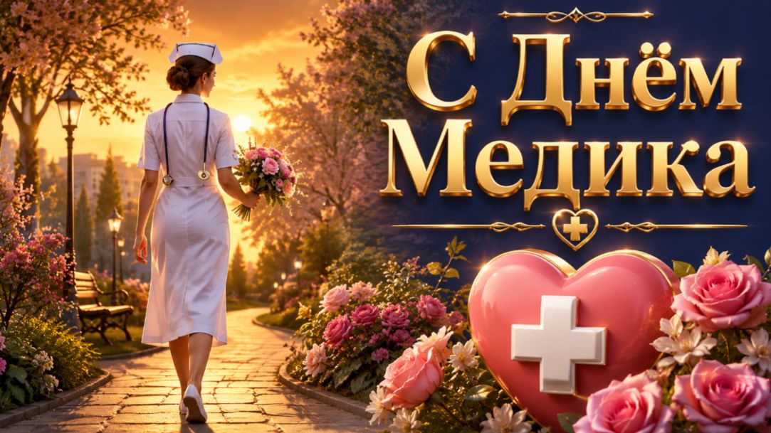 С Днём Медика 💙 Красивые музыкальные открытки