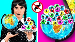 Как Пронести Сладости в Класс с Уэнсдей Аддамс # Война Пранков от Fun Teen