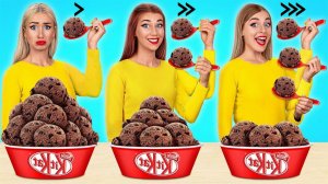 Быстрая Средняя или Медленная Скорость Еды Челлендж # Потрясающие Кухонные Лайфхаки с TeenDO