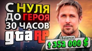 С нуля до героя в GTA RP за 30 часов