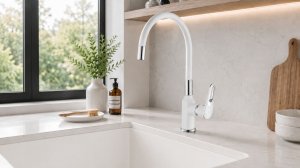 Смеситель Savol S-600606AW хром с белым