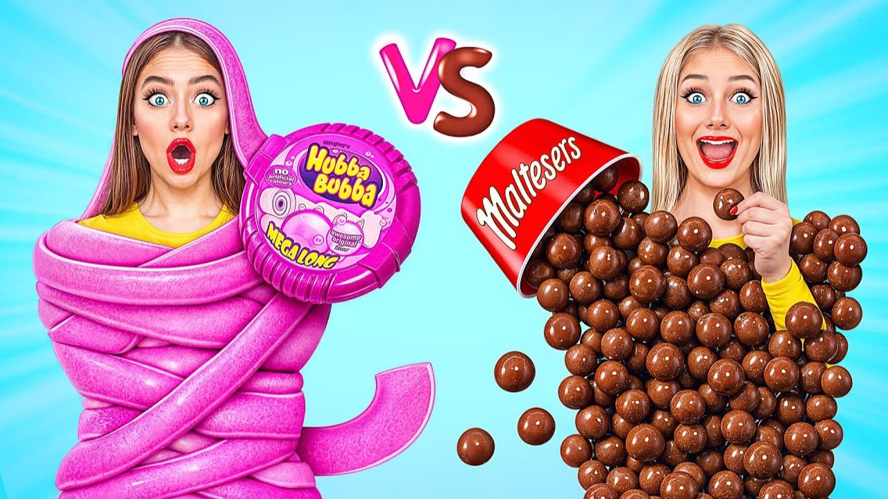 Жевательная Резинка vs Шоколадная Еда Челлендж # Война Пранков от Multi DO Challenge смотреть онлайн
